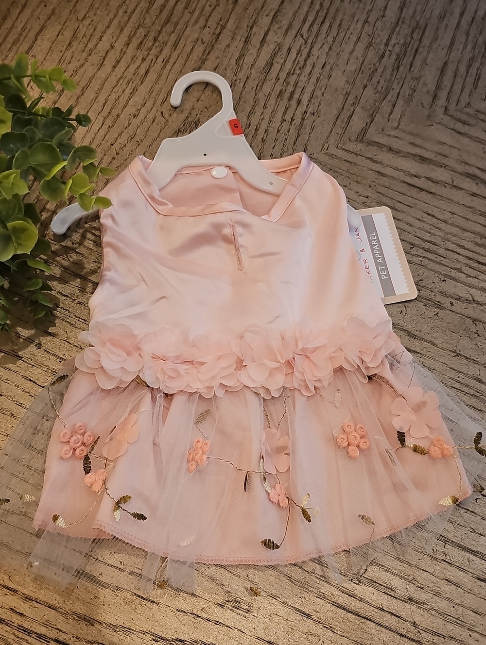 Dog Floral Tulle Dress Size S NWT- Light Pink